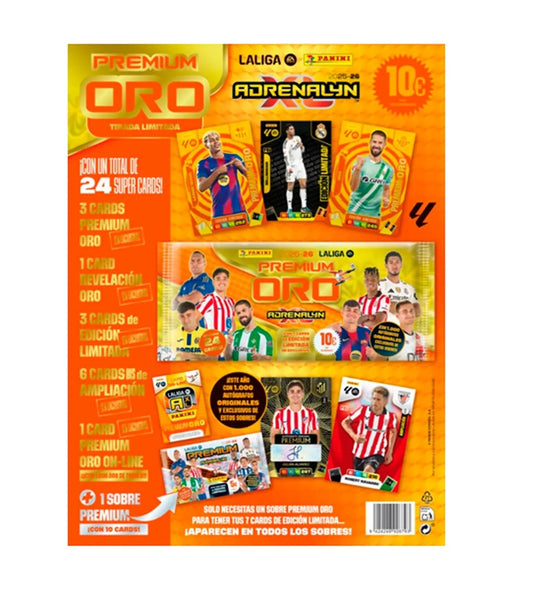 Sobre Premium Oro Adrenalyn 2025/26 LaLiga - Panini Cromos