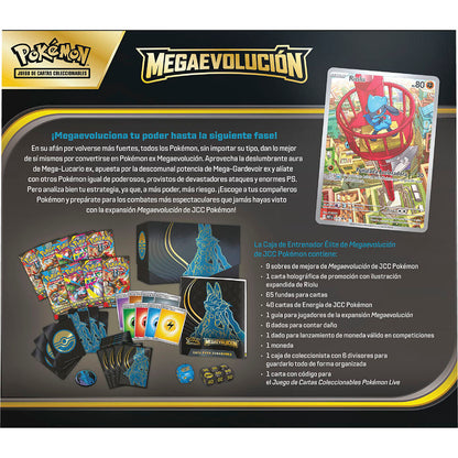 CAJA DE ENTRENADOR ÉLITE MEGAEVOLUCIONES - LUCARIO