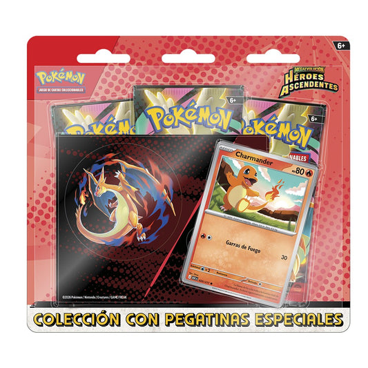 Blister Charmander Pokemon con Pegatina Héroes Ascendentes - ESPAÑOL